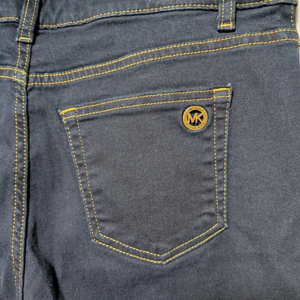 Michael Kors Women's Dark Wash Mid Rise Izzy Skinny Ankle Jeans Size 14‎